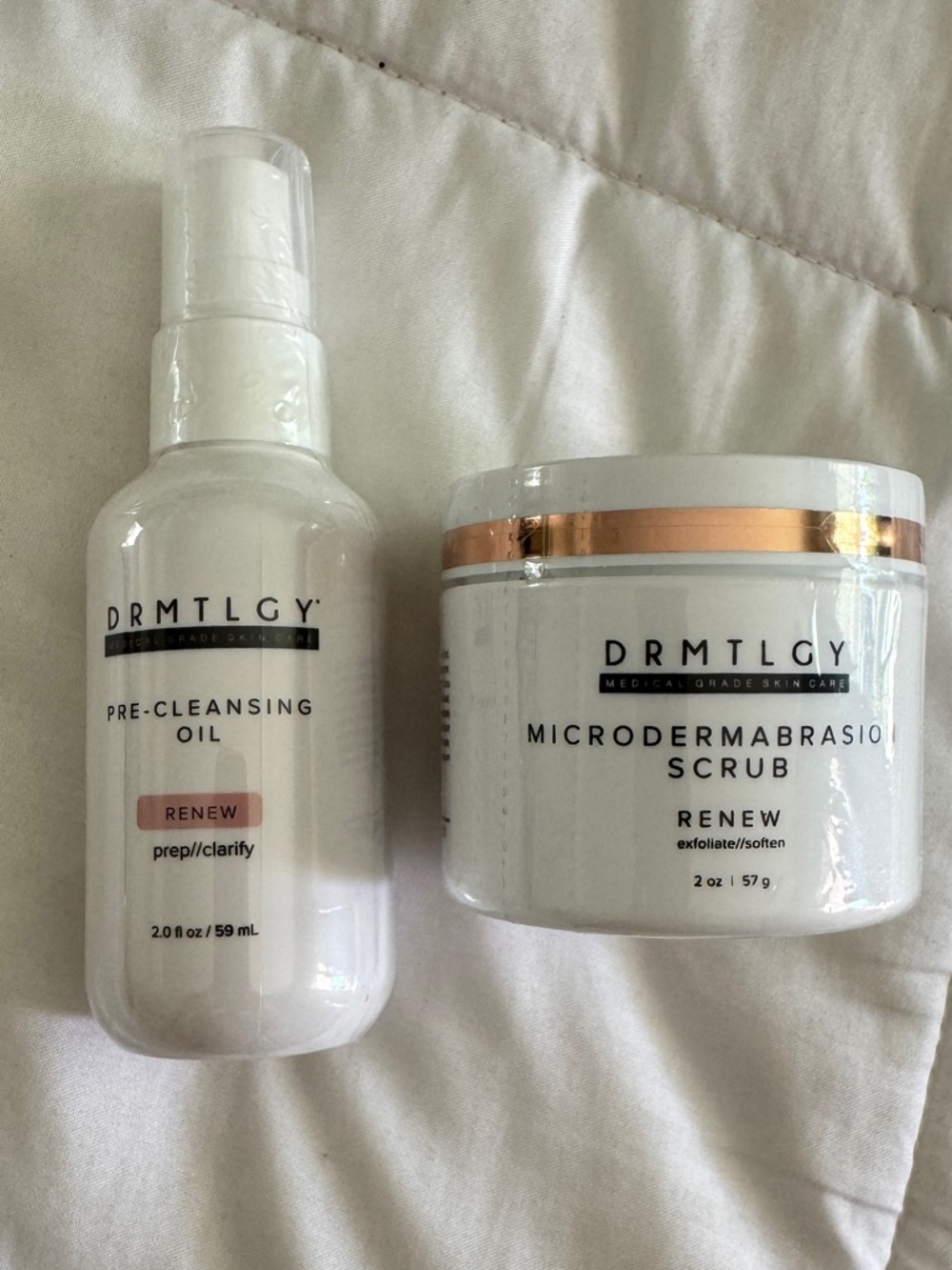 DRMTLGY Sealed Renew Microdermabrasion Scrub and Pre Cleansing Oil NWT